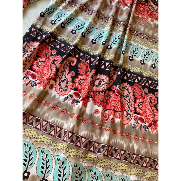 Boho Off Shoulder Bell Sleeve Tunic Top or Dress M Cottagecore Hippie Y2K Style - Picture 8 of 8